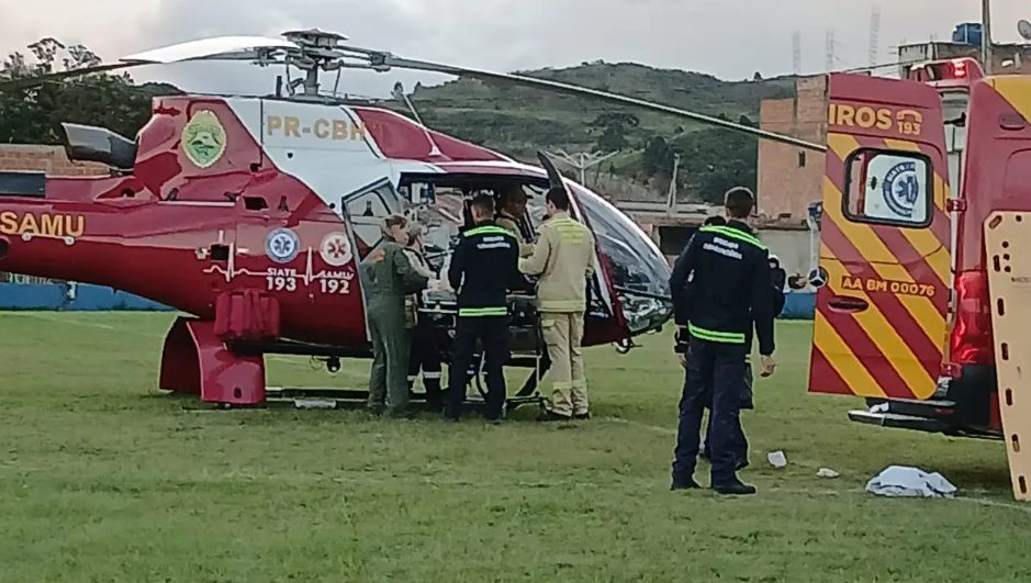 Idoso cai de caminhão em mineradora, fica gravemente ferido e é resgatado de helicóptero