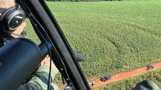 Baleado em Santa Tereza do Oeste: Falcão 12 foi fundamental para recuperação de carreta roubada
