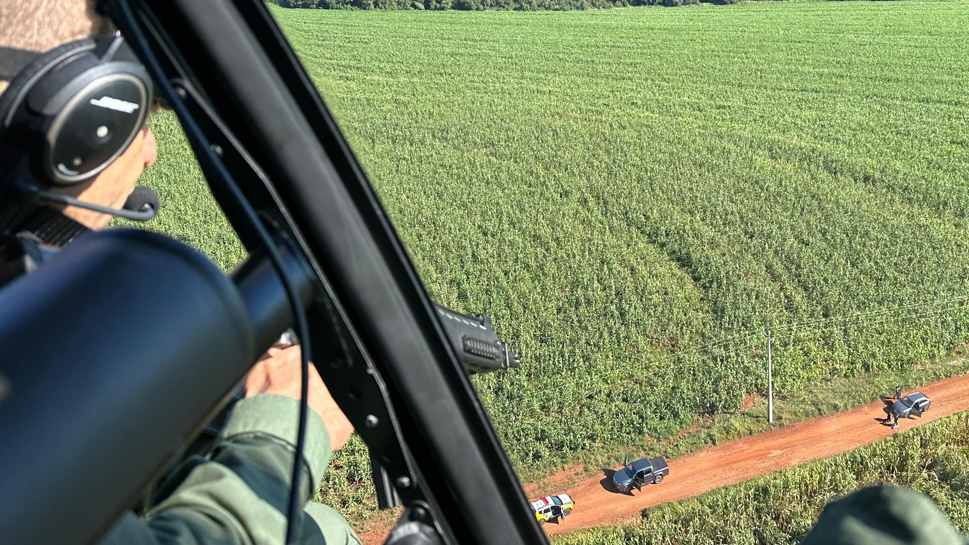 Baleado em Santa Tereza do Oeste: Falcão 12 foi fundamental para recuperação de carreta roubada