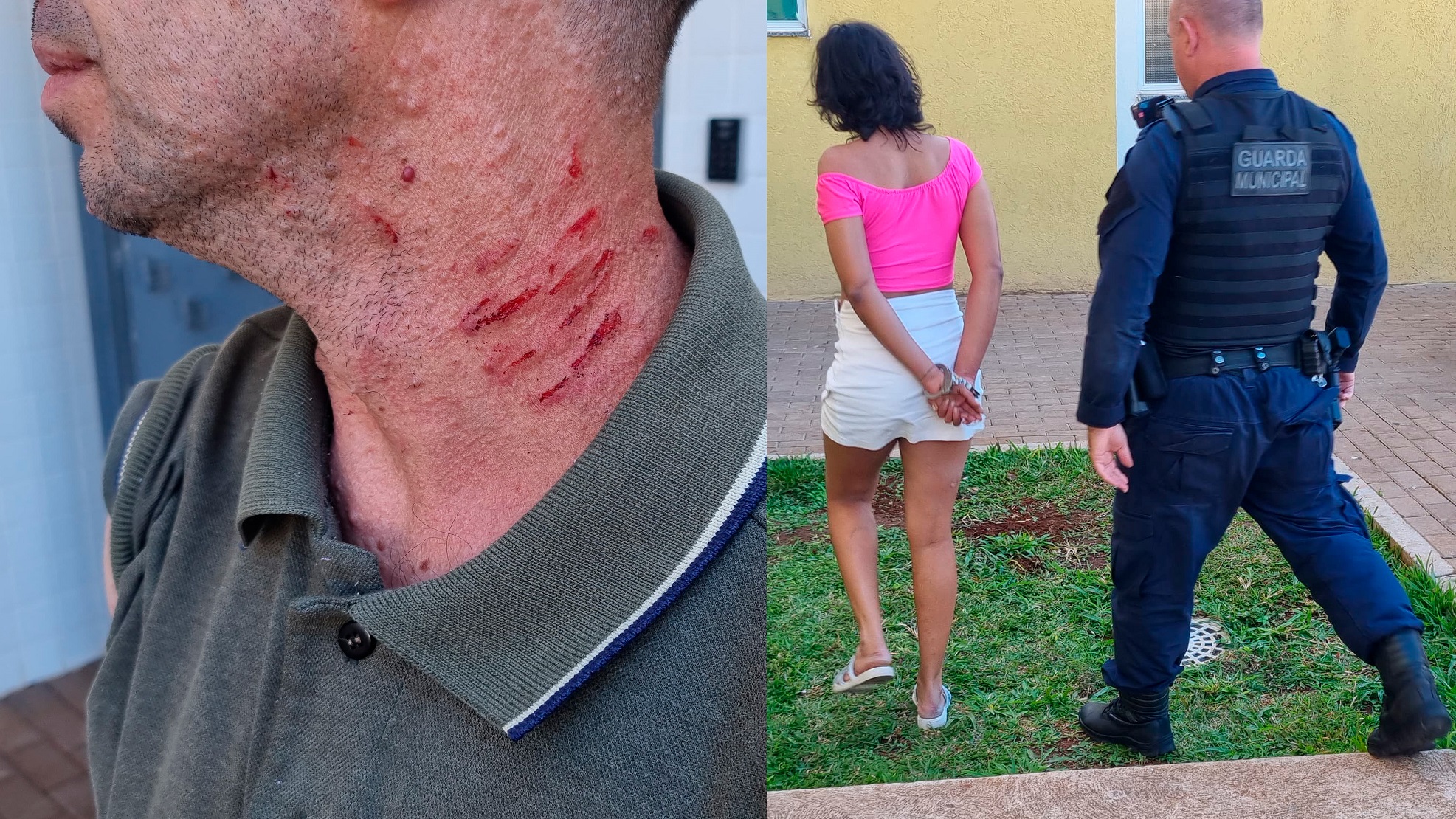Mulher é presa pela GM após "carcar as unhas" no namorado em Cascavel Mulher é presa pela GM após "carcar as unhas" no namorado em Cascavel
