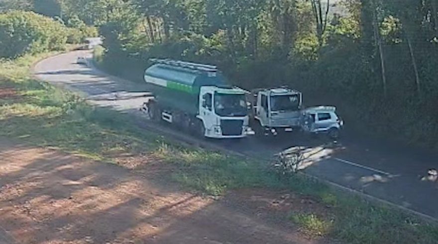Violento acidente com morte na PR-467 é flagrado por câmera; veja o vídeo