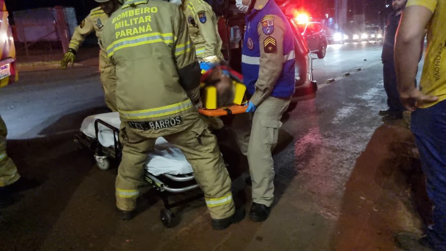 Carro e caminhão se envolvem em acidente na Rua Gandhi, no Bairro Brasmadeira