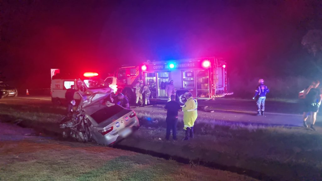 Morre ocupante do Siena envolvido em grave acidente na BR-277, em Santa Tereza do Oeste