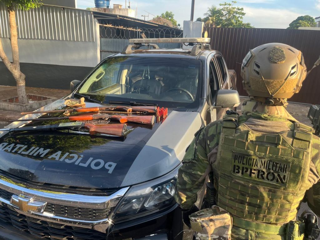 BPFron realiza apreensão de armas e munições durante operação “Protetor de Fronteiras e Divisas” BPFron realiza apreensão de armas e munições durante operação “Protetor de Fronteiras e Divisas”