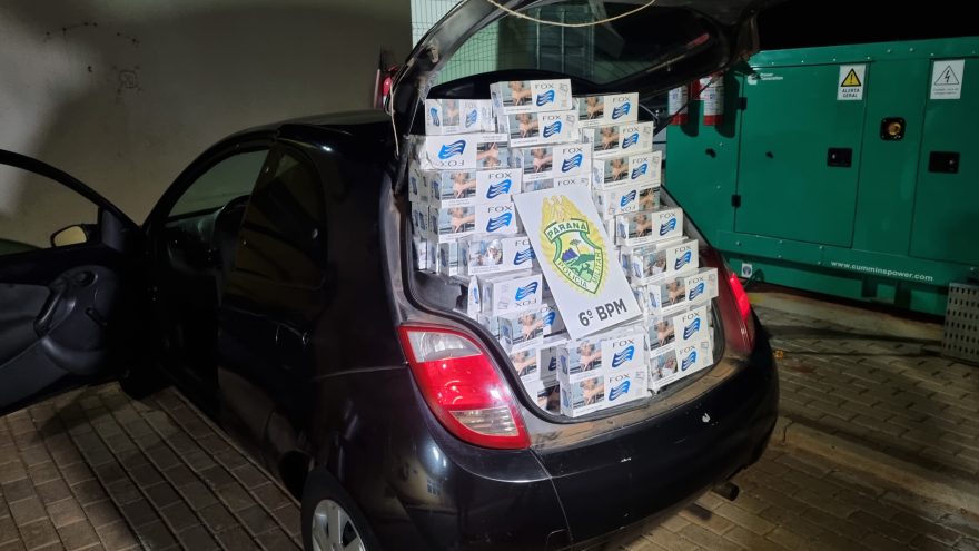 Ford Ka ‘baratinha’ esconde 2.500 maços de cigarros contrabandeados em Cascavel