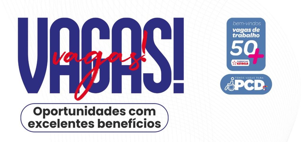 Farmácias Estrela anunciam novas vagas de emprego em Cascavel e Cafelândia Farmácias Estrela anunciam novas vagas de emprego em Cascavel e Cafelândia