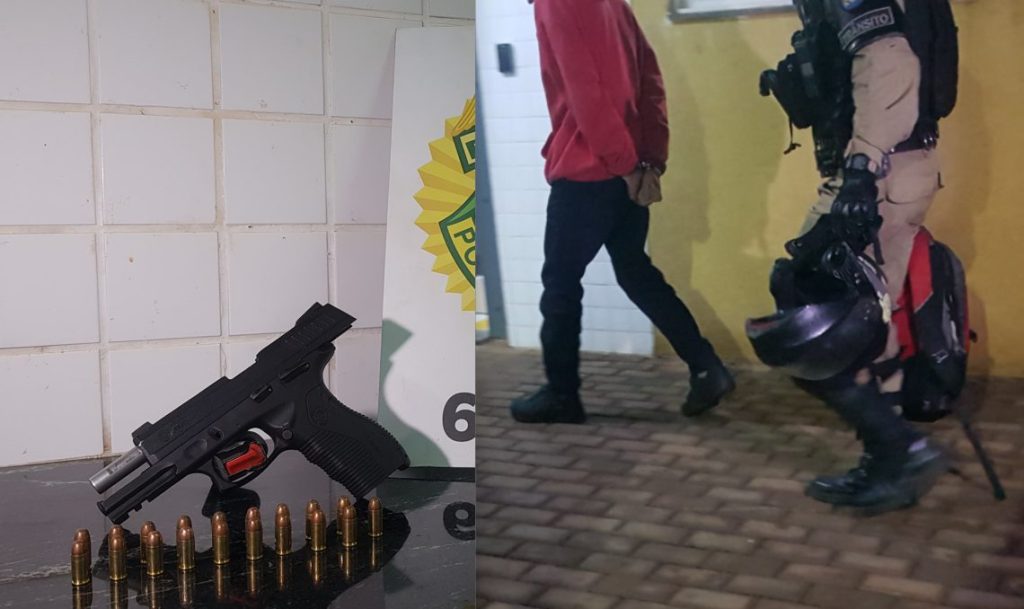 Piloto de Hornet é preso em posse de arma e munições na Avenida das Pombas Piloto de Hornet é preso em posse de arma e munições na Avenida das Pombas