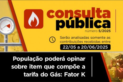 Agepar abre consulta pública para a população opinar sobre item que compõe a tarifa do gás Imagem referente a Agepar abre consulta pública para a população opinar sobre item que compõe a tarifa do gás