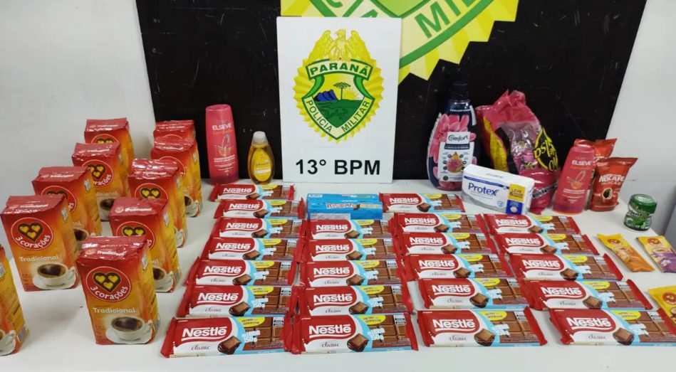 Casal “chocólatra” é preso com mais de R$ 700 em chocolates e café
