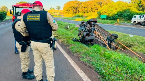 Motorista de aplicativo morre em acidente violento na PR-317