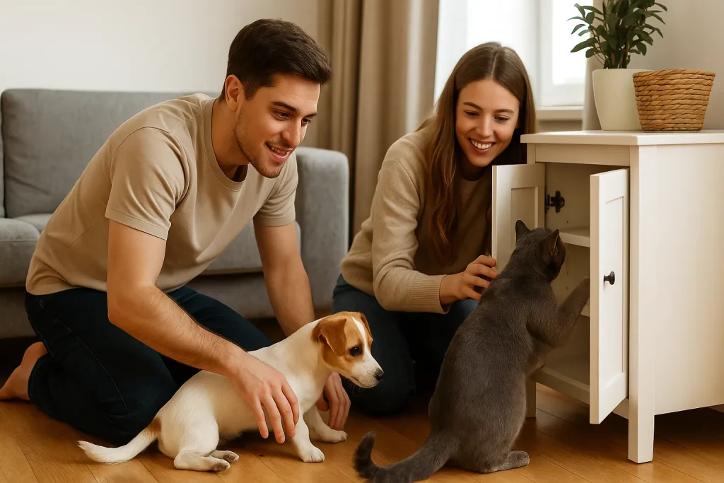 8 macetes para manter a casa segura para pets curiosos