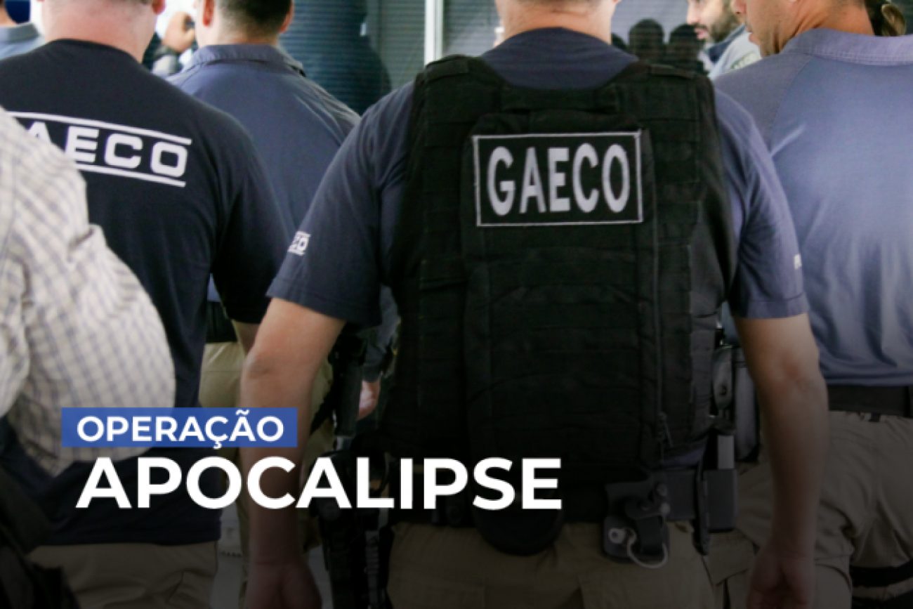 Gaeco denuncia 152 pessoas investigadas por participação em grupo criminoso descoberto a partir da Operação Apocalipse