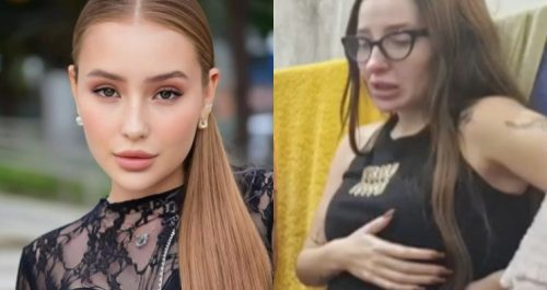 Imagem referente a Any Awuada, que ficou famosa por afirmar ter transado com Neymar, chora ao mostrar cela onde está presa