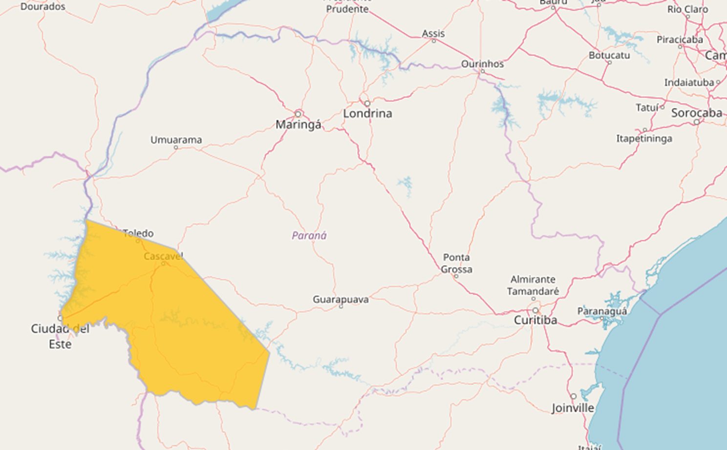 Defesa Civil aponta chegada de temporal para Cascavel e Região Oeste Defesa Civil aponta chegada de temporal para Cascavel e Região Oeste