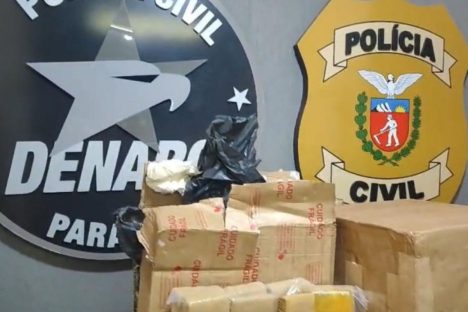 PCPR e PMPR localizam 807 quilos de maconha escondidos em carreta com farinha