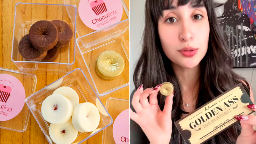 “Chocutina”: Influenciadora Martina Oliveira fatura milhões vendendo bombons moldados a partir de região íntima Imagem referente a “Chocutina”: Influenciadora Martina Oliveira fatura milhões vendendo bombons moldados a partir de região íntima