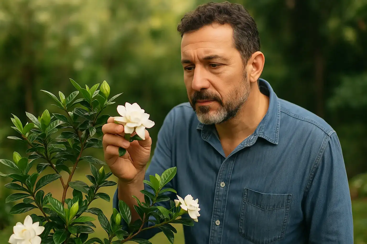 A gardênia sente até pequenas variações de temperatura — e isso afeta sua florada