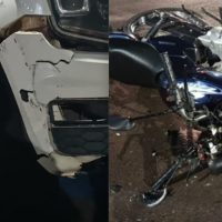 Imagem referente a Em Toledo, condutor abandona Amarok e foge após acidente que deixou motociclista ferido