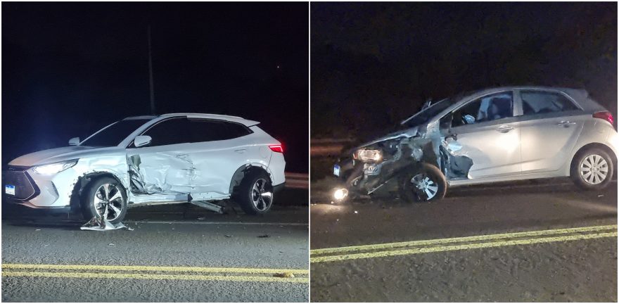 Cacetada! Veículos se envolvem em forte batida na BR-277 em Cascavel