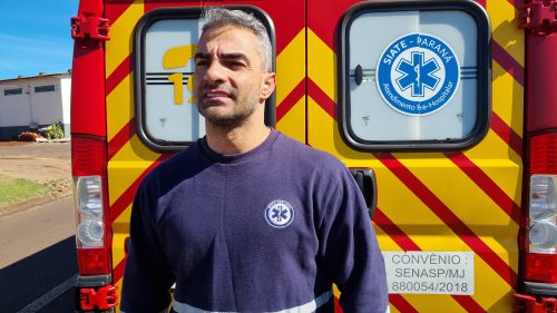Médico do Siate relata atendimento a vítimas de grave colisão frontal na BR-277, em Cascavel Imagem referente a Médico do Siate relata atendimento a vítimas de grave colisão frontal na BR-277, em Cascavel