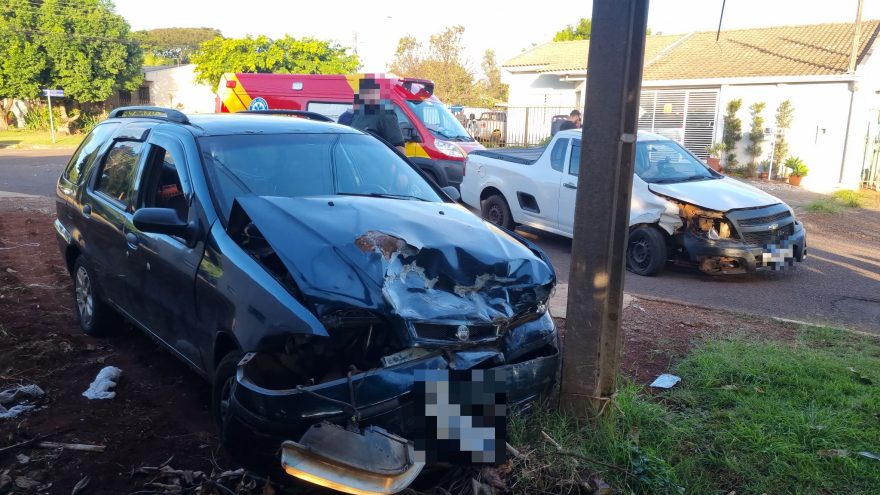 Homem sofre laceração na orelha após forte colisão no Santa Felicidade