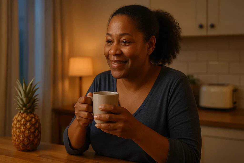 Chá rico em colágeno para desinchar a barriga vira queridinho para rotina da noite