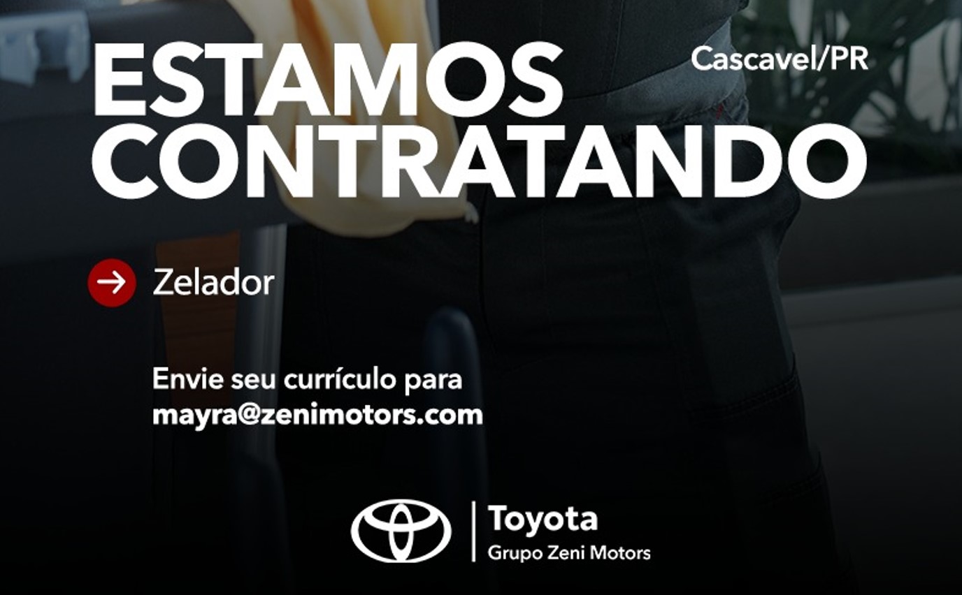 Zeni Motors abre vaga para Zelador em Cascavel Zeni Motors abre vaga para Zelador em Cascavel