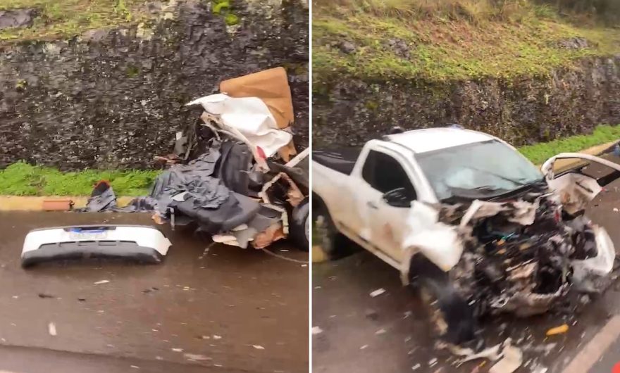 Carro parte ao meio: Dois acidentes deixam quatro mortos na BR-277