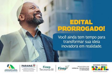 Prazo para as inscrições no Tecnova III é prorrogado até 1º de julho Imagem referente a Prazo para as inscrições no Tecnova III é prorrogado até 1º de julho