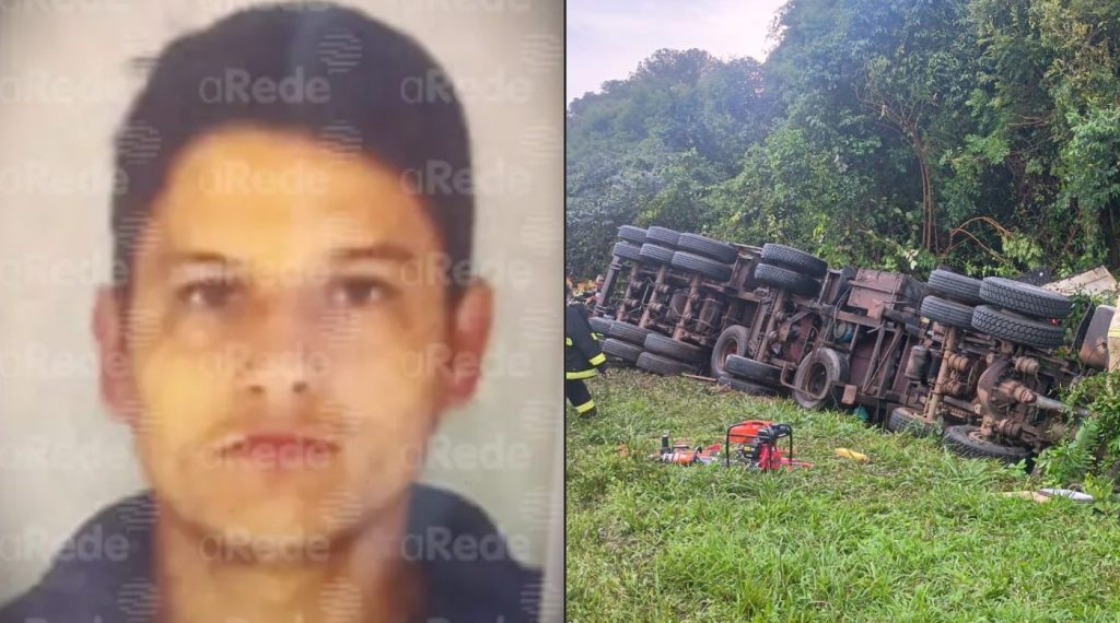 Identificado o motorista que morreu após caminhão tombar na BR-373