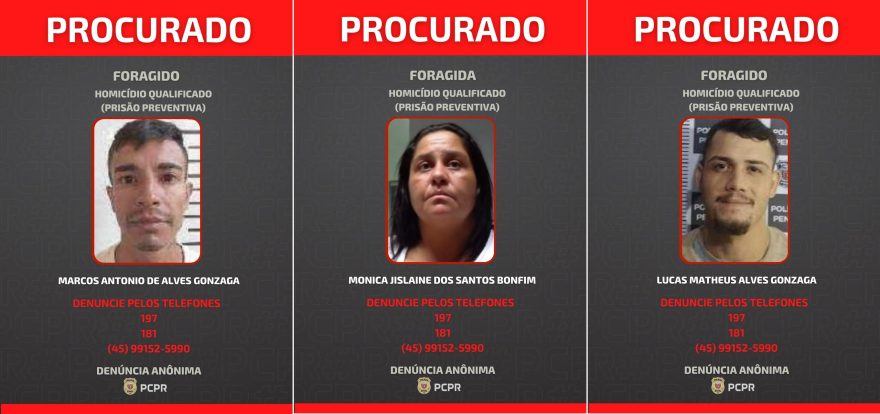Polícia Civil divulga imagens de suspeitos de terem matado Victor Afonso Lima Morais a pedradas