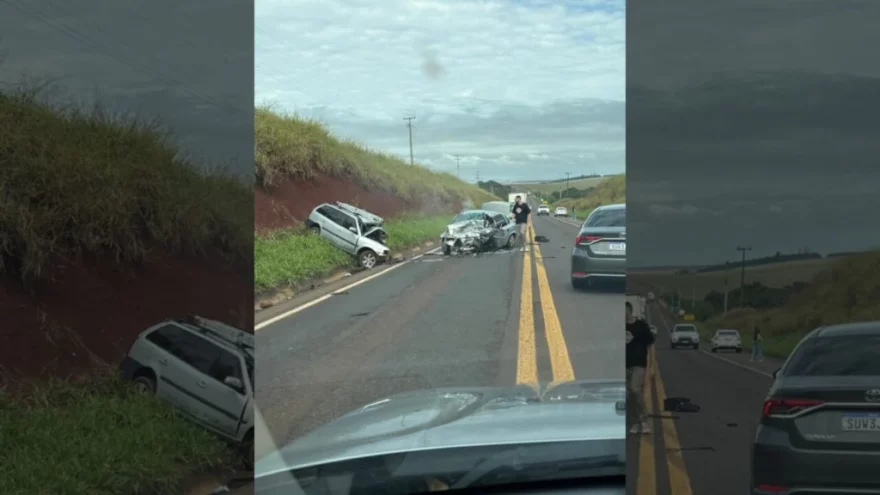 Vídeo mostra ultrapassagem que resultou em gravíssima colisão frontal