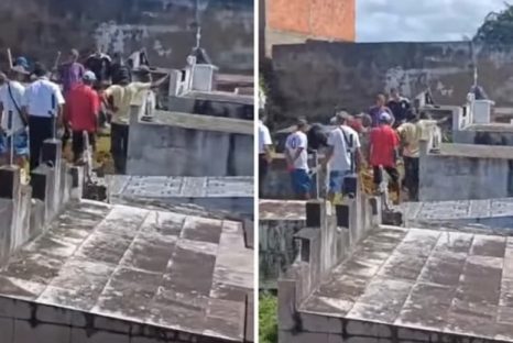 Bebê de 11 meses é enterrado em cova cavada pela própria família, pois coveiro estava bêbado Imagem referente a Bebê de 11 meses é enterrado em cova cavada pela própria família, pois coveiro estava bêbado