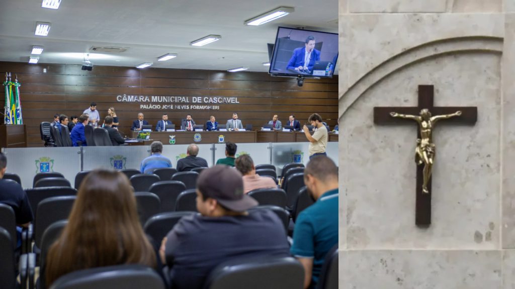 Entre a fé e o Estado laico: Cascavel aprova crucifixos em repartições públicas com nova lei; outros símbolos estão restringidos