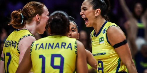 Imagem referente a Brasil sofre, mas derrota Alemanha na Liga das Nações de vôlei