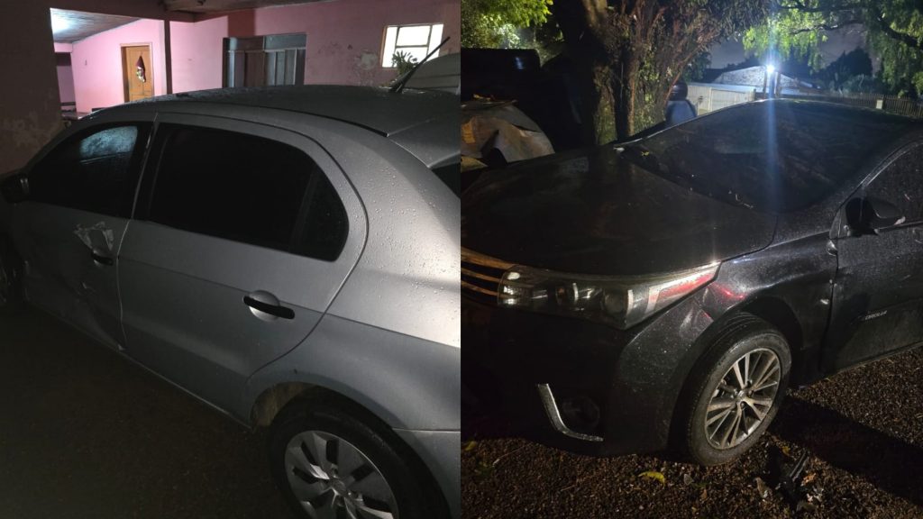 Condutora foge após colidir Golf em dois carros estacionados no Santa Felicidade