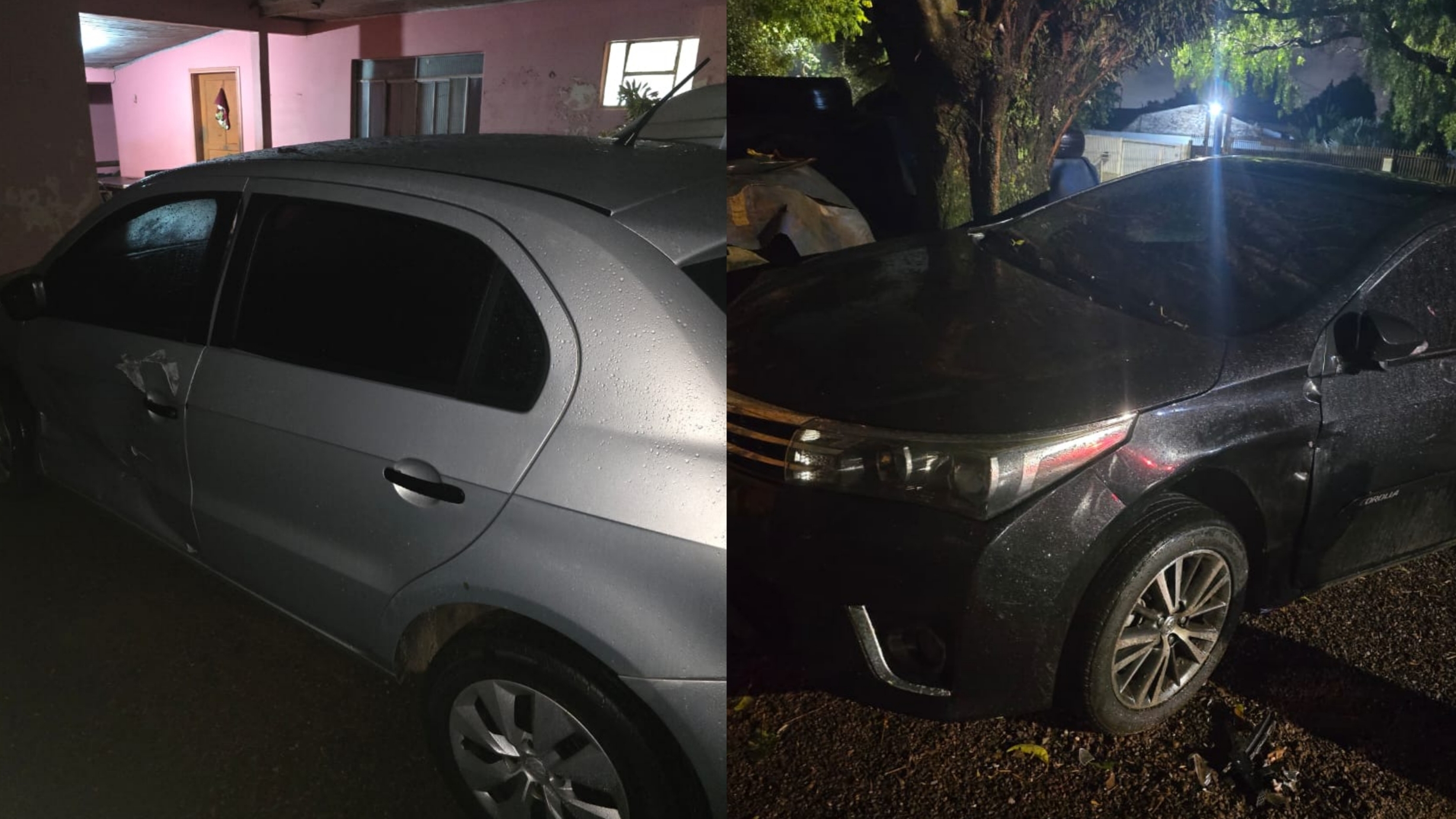 Condutora foge após colidir Golf em dois carros estacionados no Santa Felicidade