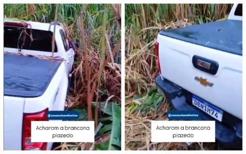 Vídeo revela localização de caminhonete roubada em meio a plantação Imagem referente a Vídeo revela localização de caminhonete roubada em meio a plantação