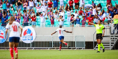 Rhaizza marca três e Bahia derrota Ferroviária no Brasileiro feminino Imagem referente a Rhaizza marca três e Bahia derrota Ferroviária no Brasileiro feminino