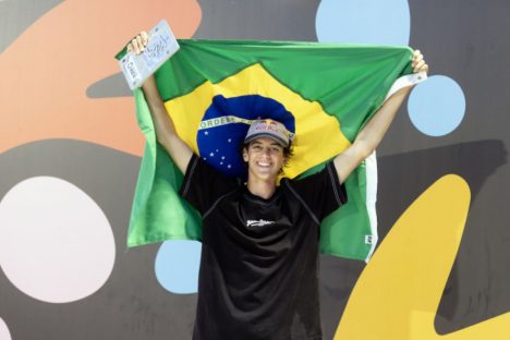 Imagem referente a Paranaense Gui Khury executa manobra inédita e leva bronze na Copa do Mundo de Skate