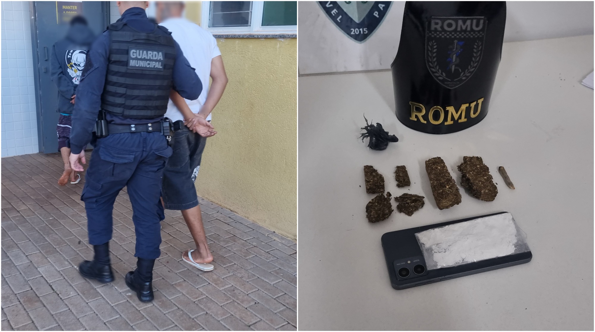Romu apreende drogas com jovens em operação no Bairro São Cristóvão Romu apreende drogas com jovens em operação no Bairro São Cristóvão
