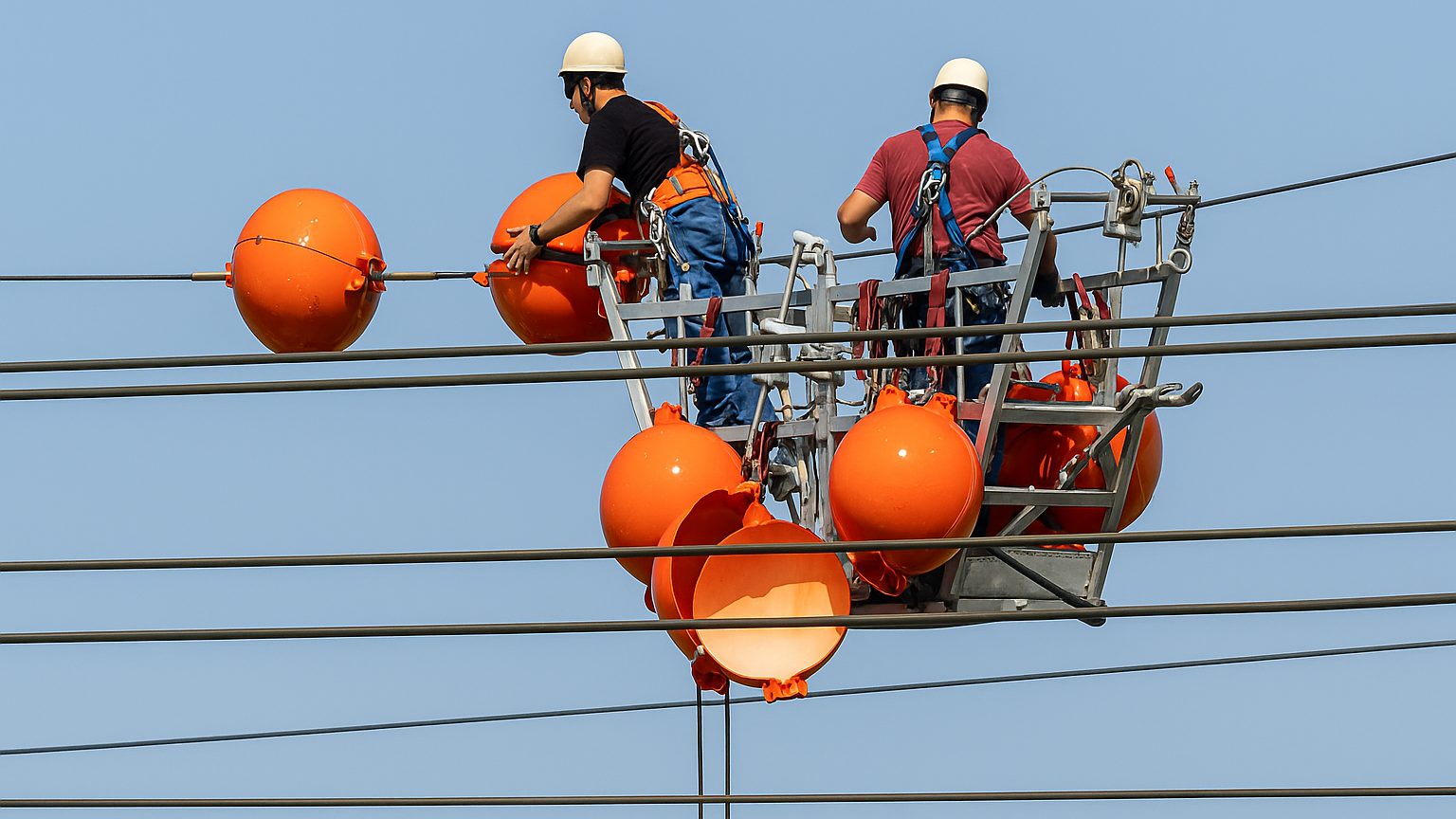 Você sabe para que servem as bolas laranjadas nos cabos de alta tensão?