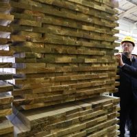 Imagem referente a Governador defende uso sustentável de florestas em visita à fábrica de madeira engenheirada