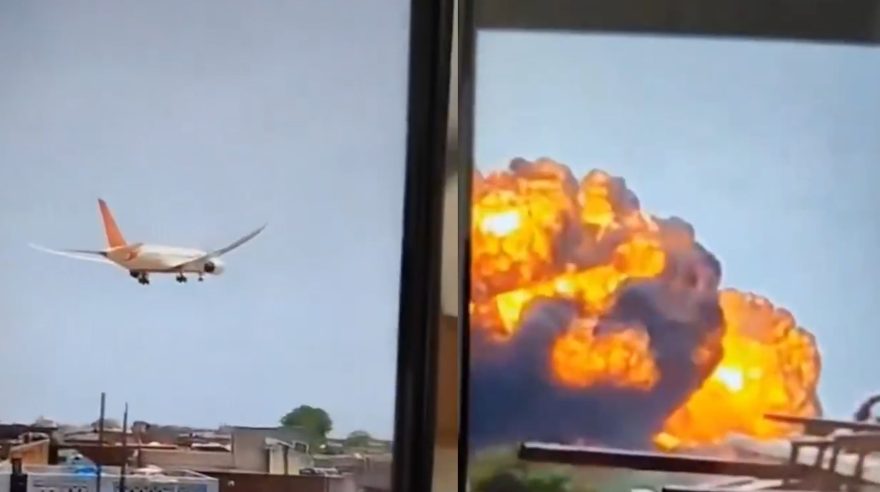 Vídeo mostra queda de avião da Air India logo após decolagem; 244 pessoas estavam a bordo