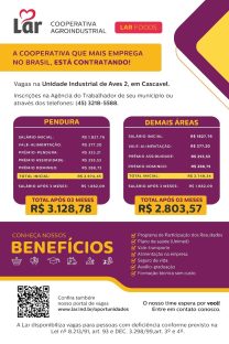 Cooperativa abre diversas vagas de emprego em Cascavel: saiba como se candidatar! Imagem referente a Cooperativa abre diversas vagas de emprego em Cascavel: saiba como se candidatar!