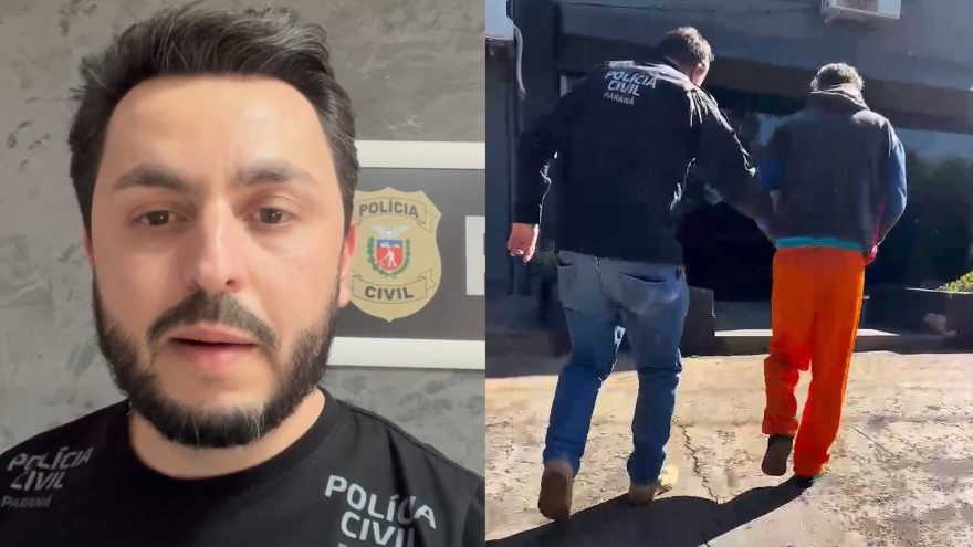 Em Toledo, jovem empina moto na frente de viatura da Polícia Civil e acaba preso