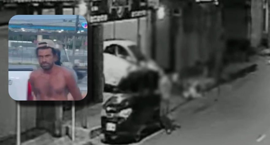 Chocante! Imagens mostram homem em situação de rua sendo atacado a pauladas