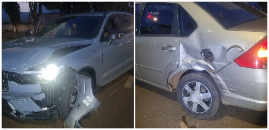Batida entre Volvo XC60 e Fiesta assusta, mas não deixa feridos no Centro de Cascavel