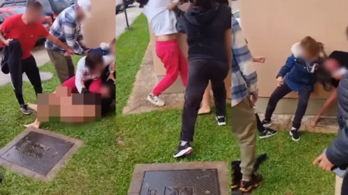 Mulher que teria descoberto traição dá surra e deixa suposta amante do marido pelada