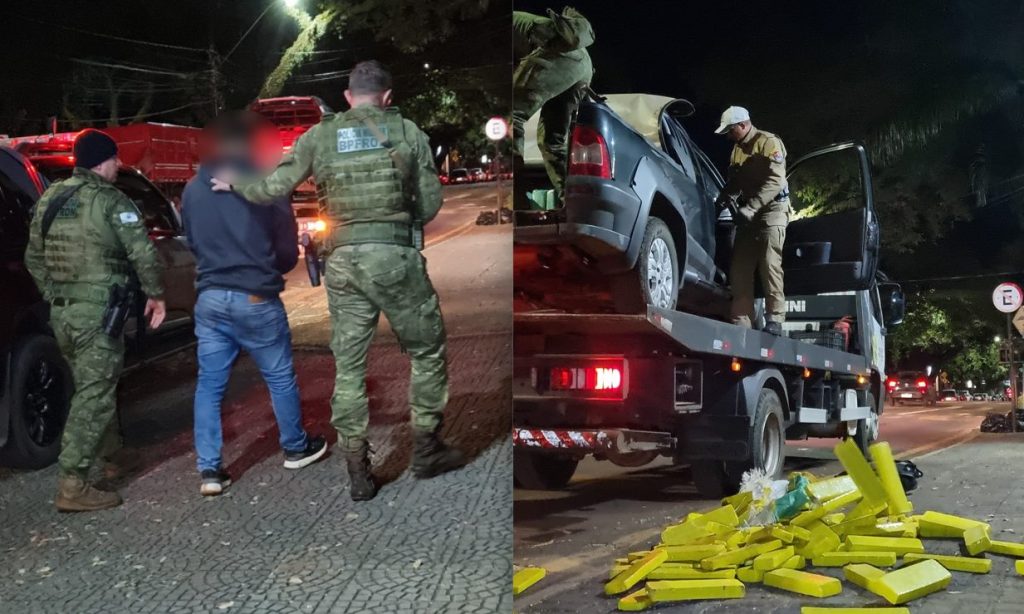 Maconha apreendida! Homem preso em ação conjunta da PM é levado à Polícia Federal